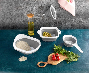 Vip Ahmet Vorratsdosenset – Akordeon Küchen-Siebset (4 Teile)